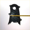 Black plastic engine timing belt cover with textured ribbed surface and multiple mounting holes for Toyota Hilux 2005-2015