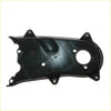 Black plastic engine timing belt cover with molded contours and mounting holes for toyota hilux kdn145 150 190