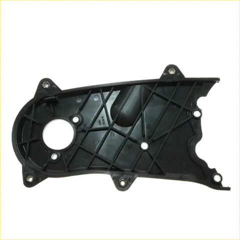 Black plastic engine timing belt cover with ribbed texture and mounting holes for toyota hilux kdn145 150 190 1997-2006