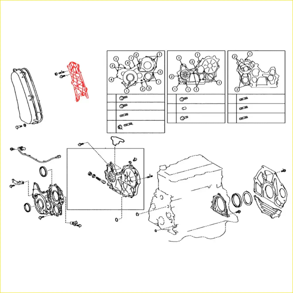 Engine Timing Belt Cover for Toyota Hilux KDN145/150/190 1997-2006