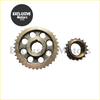Two metallic sprockets in silver steel for engine timing chain kit fit toyota hiace 1.8 3y 2.0l engines