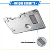 Silver metallic engine transmission filter pan with mesh filter insert for toyota tacoma 1995-1999