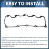 Black rubber engine valve cover gasket with pre-drilled mounting holes for 1984-1985 Toyota Pickup