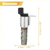 Silver metallic engine variable valve timing control solenoid with black connector and metal bracket for toyota 4runner