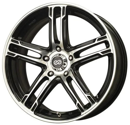 Enkei 434-670-6550BKM FD-05 16x7 5x114.3 50mm Offset 72.6 Bore Dia Black Machined Wheel