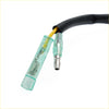 Clear plastic insulated electrical connector with yellow wire and metal pin for exciter coil tohatsu nissan 4hp 5hp
