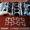 Two silver metallic exhaust manifold header gaskets with circular cutouts for toyota 4runner 2003-2009 engine repair