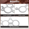 Silver metallic exhaust manifold header gasket for toyota avalon 2005-2018 with circular center and welded edges