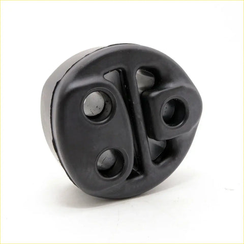Black rubber exhaust pipe support with three circular holes and split design for Toyota Hilux 2015-2022