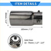 Shiny chrome stainless steel exhaust tip with flared end and threaded connection for toyota land cruiser prado 150