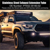Stainless steel exhaust extension tube with sleek durable finish for toyota tacoma 2005-2022 muffler upgrade