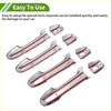 Set of chrome exterior door handle covers with red stripes for toyota alphard 2015-2021 silver tone trim