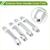 Chrome-finished silver tone exterior door handle cover trim set for toyota alphard 2015-2021 car doors