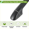 Black carbon fiber patterned abs plastic exterior door handle cover trim for Toyota Highlander 2015-2019