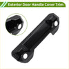 Black exterior door handle cover trim for toyota tundra 2022-2025 made of molded abs with two mounting holes