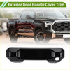 Black glossy exterior door handle cover trim for toyota tundra 2022-2025 made of durable abs with sleek rounded edges