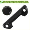 Black exterior door handle cover trim for toyota tundra 2022-2025 with glossy finish and two mounting holes made of ABS