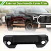 Black exterior door handle cover trim for toyota tundra 2022-2025 with matte finish and two circular mounting holes