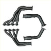 Black matte finished performance Extractors and Cats with sleek curved design for Holden Commodore VE VF V8