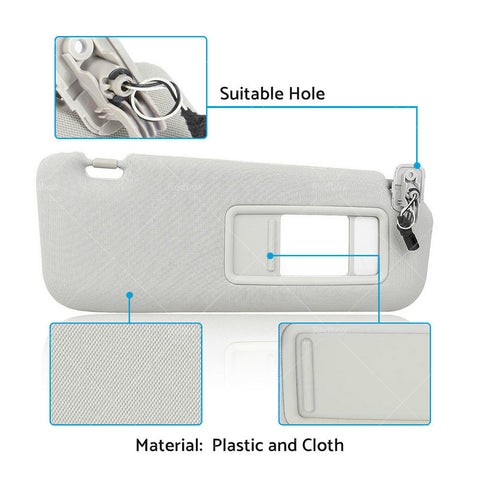 1 Car Sunvisor Sun Visor Gray Front RH LH (Pair) to suit Mazda CX-9 3.7L — image 1
