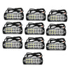 10x Amber & White LED Car Emergency Beacon Warning Strobe Lights Flashing Hazard — image 1