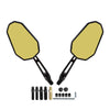 Ducati Scrambler 1100,Icon,Nightshift DesertX Rearview Mirrors Yellow Glass