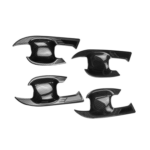 Toyota RAV4 Hybrid Edge 2019-2023 Carbon Fiber Door Handle Cover + Surrounds Suitable
