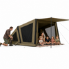 Rockarmor Inflatable Family Tent being inflated with the included hand pump