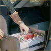 Silver framed compact family ultimate kitchen car fridge with digital display and sodas ideal for 4wd ute offroad trips