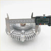 Silver aluminum fan coupling with circular ribbed design and central hub for nissan datsun laurel cedric 1960-1984