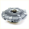 Silver-colored ribbed aluminum fan coupling with black spiral center for nissan datsun laurel cedric 1977-1980