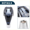 Chrome finished faux crystal 5 speed gear shift knob with transparent housing and white led gear pattern for toyota 4runner