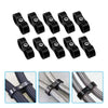 10x AN8 8AN Nylon Braided Stainless Steel Fuel Oil Line Hose Separator Clamp Sui — image 6