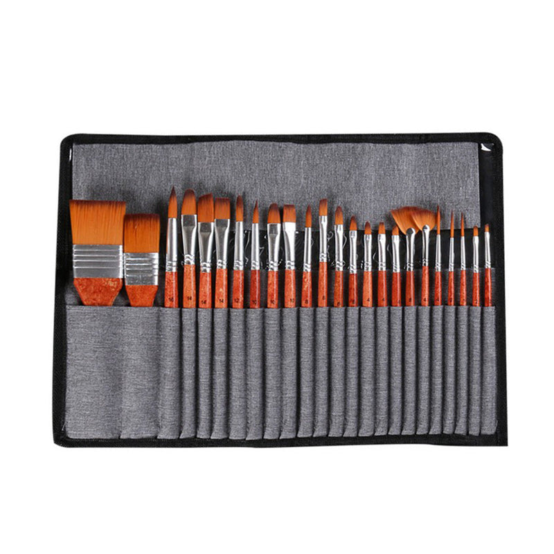 25 Pcs Artist Paint Brushes Set to suit Acrylic Watercolor Oil Painting wit — image 1