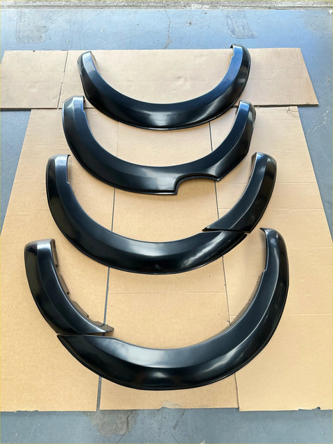 Set of four black glossy smooth style 6-inch fender flares for ford ranger px2 2016-2018