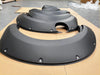 Matte black fender flares for mazda bt-50 2012-2020 with integrated mounts and sleek curved 9-inch design