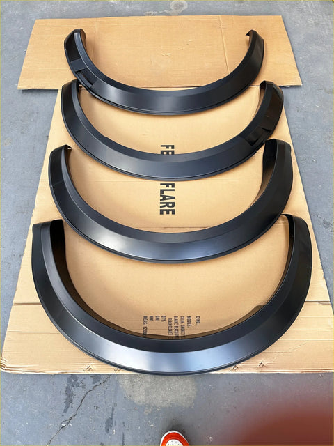 Black matte fender flares for ford ranger 2022 plus new ranger wildtrak designed for smooth style customization