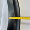 Black glossy finished wheel rim with smooth curved profile for fender flare ford ranger px2 2016-2018 matte style