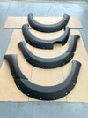Black matte-finish lychee texture bolt style fender flares for ford ranger px1 2012-2015 rugged off-road use