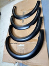 Black matte finish fender flares for nissan navara d40 2005-2015 smooth style automotive customization