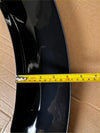 Black glossy curved fender flare for nissan navara d40 2005-2015 with smooth reflective surface matte black finish
