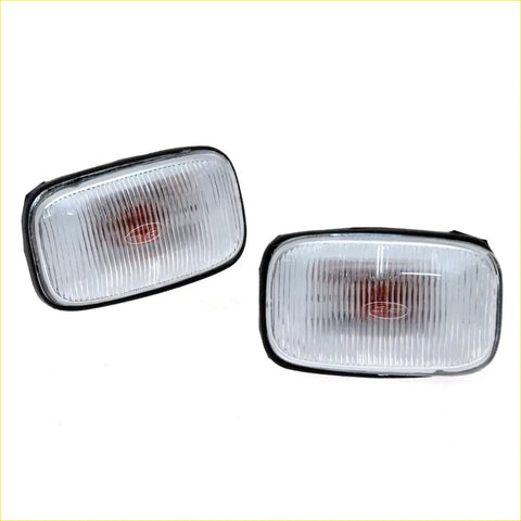 Fender guard repeater light for toyota hilux ln145 160 166 1997-2005 with clear rectangular side markers and black frames