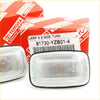 Clear rectangular fender guard repeater light with black rubber bezel and ribbed lens for toyota hilux ln166 1997-2005