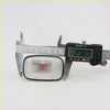 Clear rectangular fender guard repeater side indicator light with black plastic frame and ribbed lens for toyota hilux