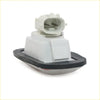 White plastic fender guard repeater side indicator light with black rubber gasket and metallic base for toyota hilux
