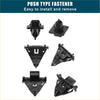 Black plastic push-type fender liner clips with easy install design for toyota fj 2007-2014 replacement set of 8