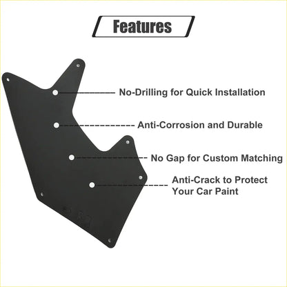 Black matte metal fender liner splash shield for toyota sequoia tundra with pre drilled mounting holes