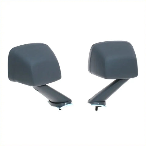 Pair of dark gray rectangular fender mirrors with black mounts for datsun nissan cedric 130-430 200c-280c cube
