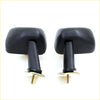 Black plastic fender mirror lh with metallic bracket for nissan datsun ute b120 b121 620 720 1971-1994 shown from back