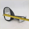 Black plastic fender mirror for datsun nissan with silver reflective surface and metallic mounting bracket visible from back